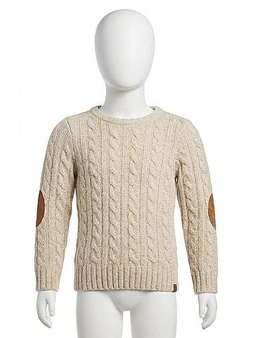 Appaman Boy's Fisherman Sweater 2 Mo in Beige (view 2)
