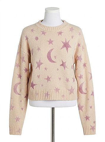 Mother Crop Jumper Sweater in Seeing Stars (view 1)