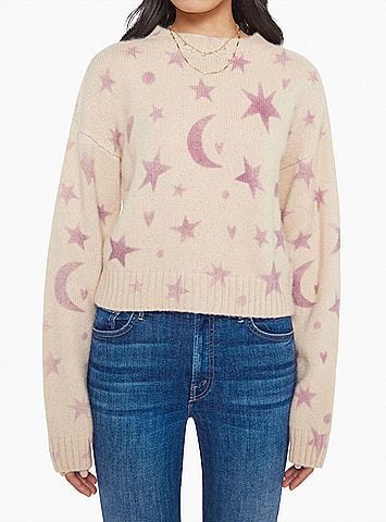 Mother Crop Jumper Sweater in Seeing Stars (view 2)