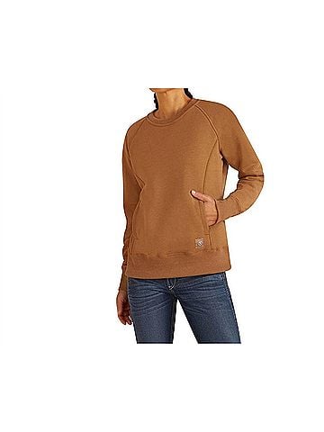 Ariat Rebar Traverse Sweatshirt in Khaki Heather (view 2)