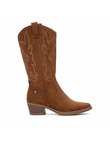 Refresh Women's Classic Embroidery Boots in Camel (view 1)