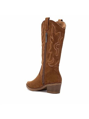 Refresh Women's Classic Embroidery Boots in Camel (view 2)
