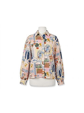 FRNCH The Water's Edge Topaze Button Down Shirt in Multicolor (view 1)