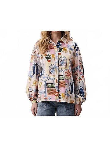 FRNCH The Water's Edge Topaze Button Down Shirt in Multicolor (view 2)