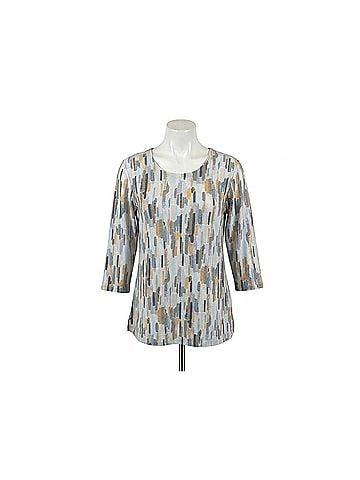 Sympli Go To Classic T Relax 3/4 Sleeve Top in Riverstone (view 1)