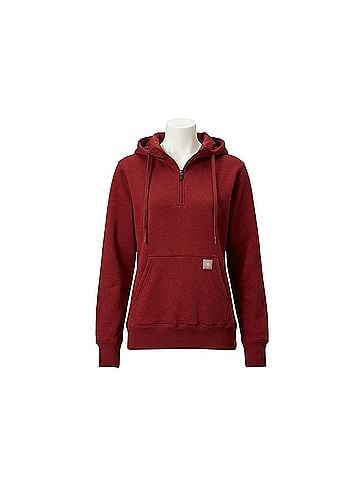 Ariat Rebar Skill Set 1/2 Zip Hoodie in Cabernet (view 1)