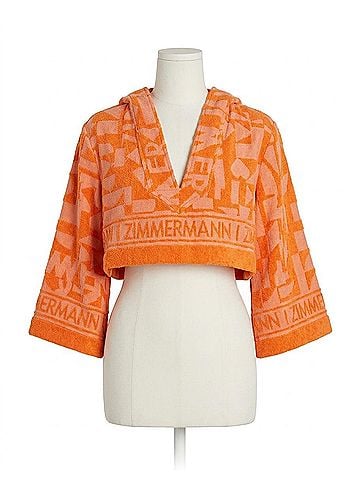 Zimmermann Solstice Toweling Top in Orange Pink (view 1)