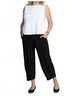 Sympli Solid White Nu Flared Shell Top in White Size 14 - photo 2