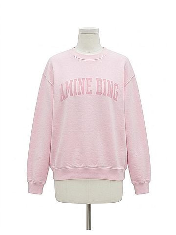 Anine Bing Spencer Sweatshirt in Powder Pink (view 1)