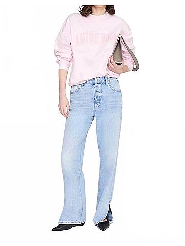 Anine Bing Spencer Sweatshirt in Powder Pink (view 2)