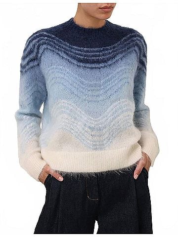 Zimmermann Rebellion Wave Sweater in Blue Multi (view 2)