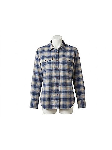 Ariat Rebar Flannel Durastretch Work Shirt in Navy (view 1)