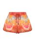 Zimmermann Orange Alchemy Relaxed Short in Ruby Tie Dye Size 2 - photo 1