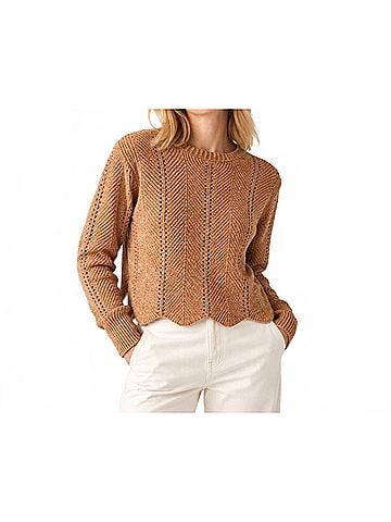 Michael Stars Lakin Sweater in Gold Chenille (view 2)