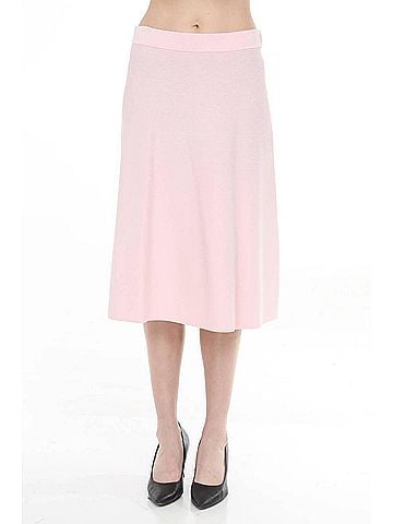 Joseph Ribkoff High-Waist Sweater Knit A-Line Skirt in Petal Pink (view 2)