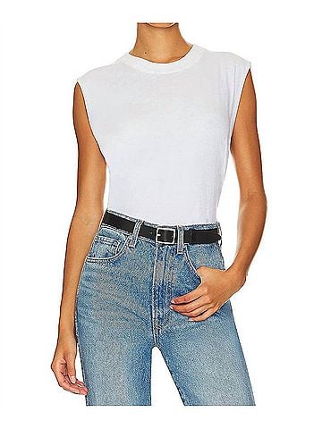 Enza Costa Cashmere Easy Vest in White (view 2)