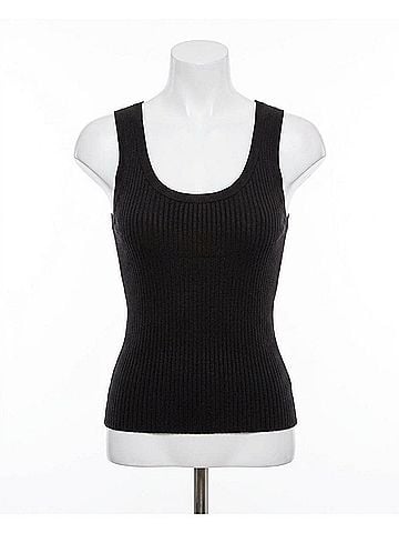 Enza Costa Supima Baby Rib Tank in Black (view 1)