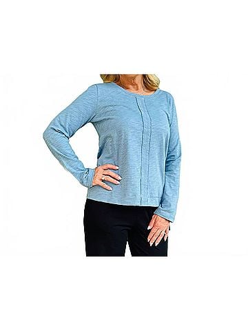 Habitat Cotton Slub Stay Centered Tee - Plus in Indigo (view 2)