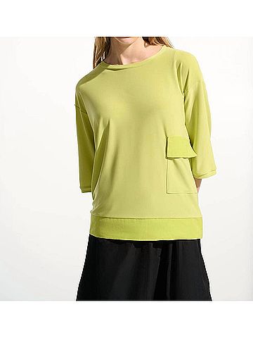 Joseph Ribkoff Casual Crew Neck Pullover in Honey Dew (view 2)