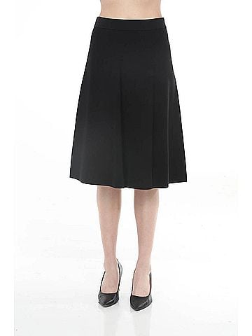 Joseph Ribkoff High-Waist Sweater Knit A-Line Skirt in Black (view 2)