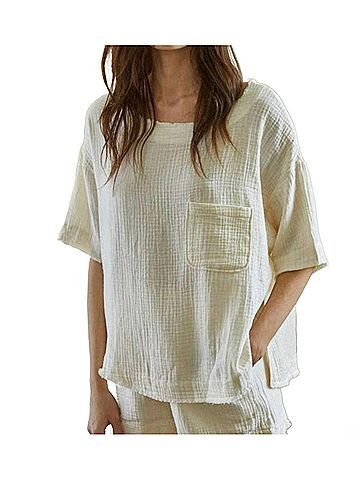 By Together Muslin Top in Ivory (view 2)
