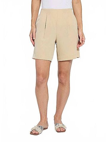 Lyssé Dia Pleated Shorts in Raffia (view 2)