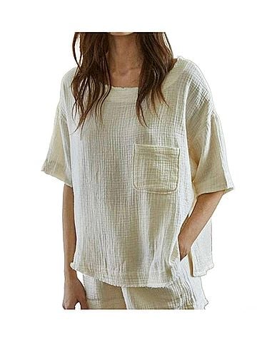 By Together Muslin Top in Ivory (view 2)
