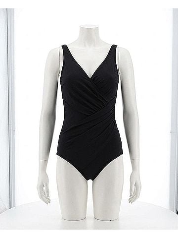 Miraclesuit Must Haves Oceanus One Piece Swimsuit in Black (view 1)