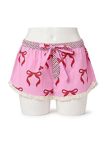 Shiraleah Bow Boxer Shorts in Pink (view 1)