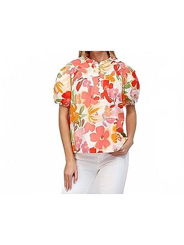 Fate Poppy-Lin Perfection Top in Pink Floral (view 2)
