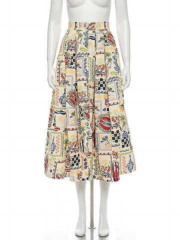 Hunter Bell Eva Midi Skirt in Coastal Conversation (view 1)