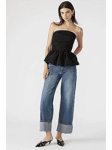 Steve Madden Amari Strapless Top in Black (view 2)