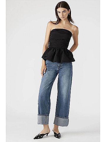 Steve Madden Amari Strapless Top in Black (view 2)