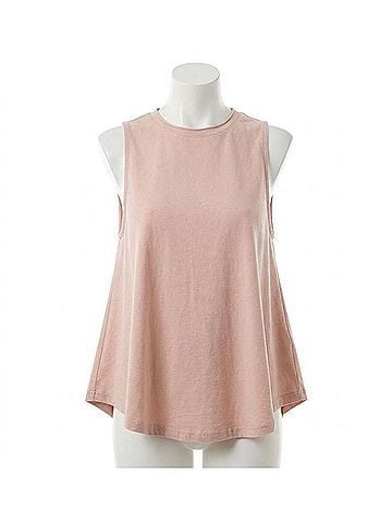Fate Jersey Cotton Flowy Tank in Pink (view 1)