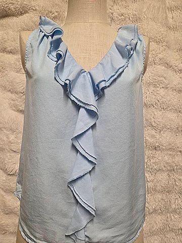 Kut from the Kloth Women's Sleeveless Top in Baby Blue (view 2)
