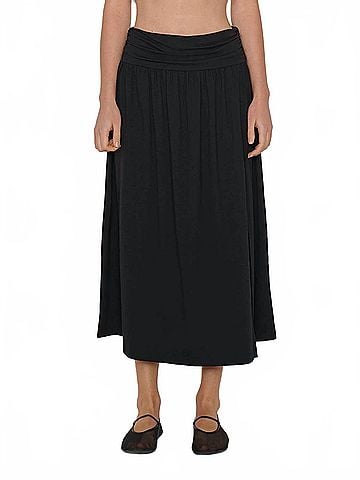 NATION LTD Simone Midi Skirt in Jet Black (view 2)