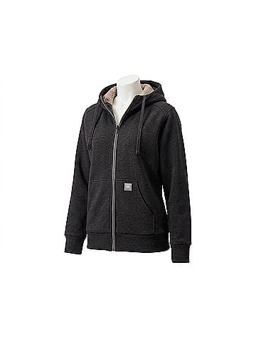 Ariat Rebar All Weather Sherpa Full Zip Hoodie in Charcoal Heather (view 1)