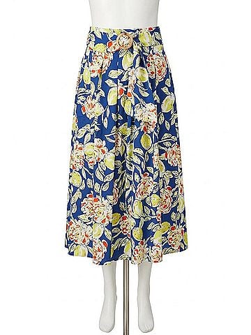 Hunter Bell Alexis Midi Skirt in Floral Quilt (view 1)