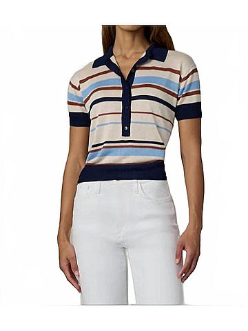 Joe's Jeans Stella Polo in Oatmeal Azure Multi (view 2)