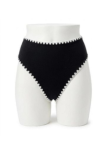 L Space Savannah Bikini Bottom in Black/Cream (view 1)