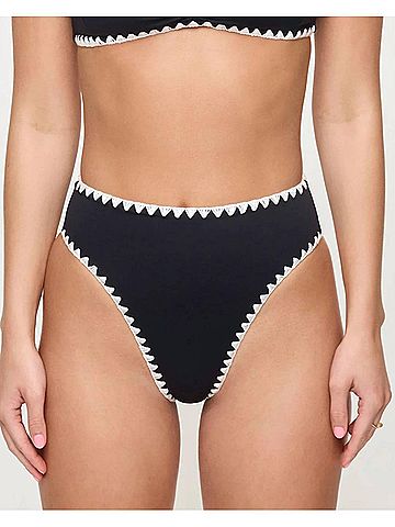 L Space Savannah Bikini Bottom in Black/Cream (view 2)