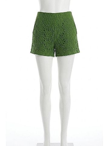 Cleobella Alastair Floral Guipure Lace Shorts in Garden Green (view 1)