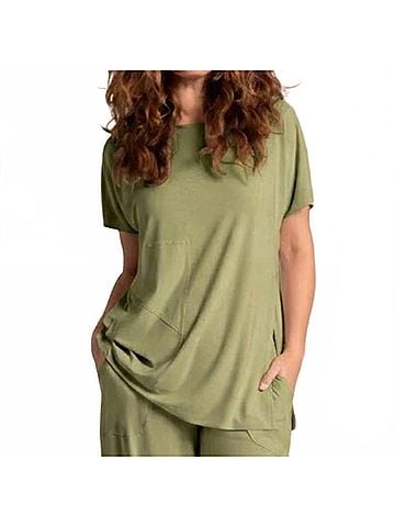 Sympli Splice Pocket Top in Epsom (view 2)