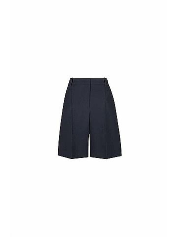 Valentino Garavani Women's High Waist Zip Fitted Casual Shorts in Navy (view 1)