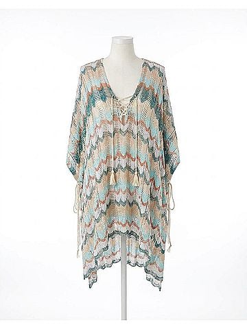 Shiraleah Morena Crochet Cover-Up in Turquoise (view 1)