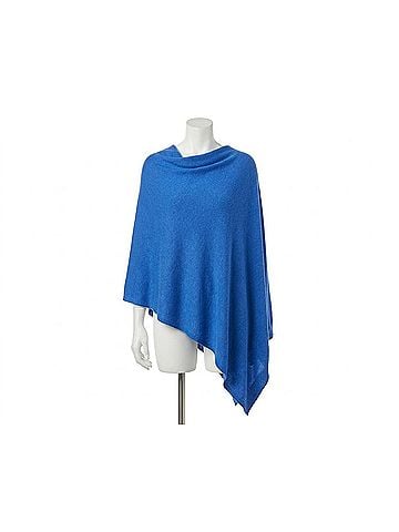 Coco + Carmen Lightweight Poncho in Classic Blue (view 1)