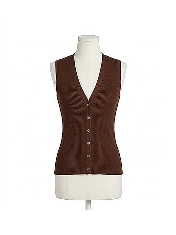 Alice + Olivia Loly Vest in Brown (view 1)