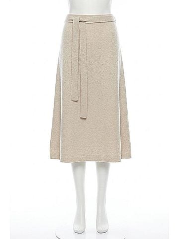 Closed Merino Wool Wrap Skirt in Pearl Beige (view 1)