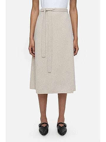 Closed Merino Wool Wrap Skirt in Pearl Beige (view 2)