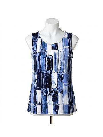 Habitat Core Travel Brush Stroke Easy Tank Top in Blue (view 1)
